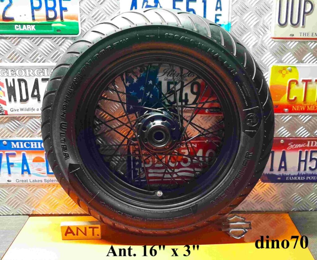 Annunci usato Harley Davidson: VENDO 086 € 299 Harley cerchio ruota ant. raggi 16″ x 3″ nero originale x Softail - Mercatino Harley